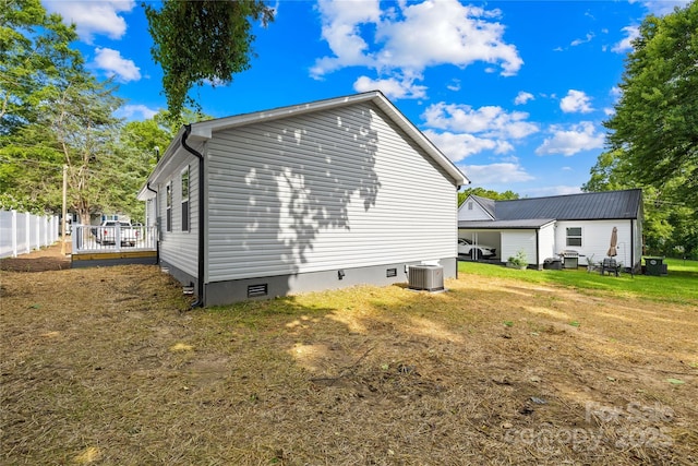 500 N Dr, Cherryville, NC 28021 - view of side of home with crawl space and a deck