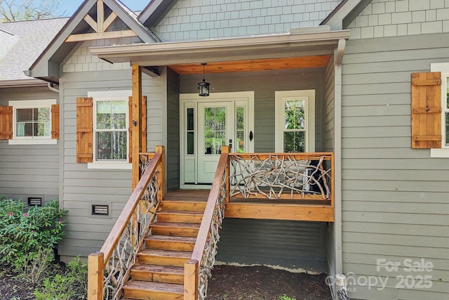 1092 E Bald Rock Dr, Sapphire, NC 28774 - doorway to property featuring covered porch
