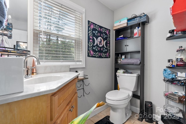 309 Sheldon St, Hudson, NC 28638 - half bath featuring vanity and tile patterned flooring