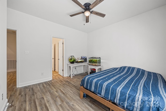 1528 Autumn Brook Ln, York, SC 29745 - bedroom featuring wood finished floors and a ceiling fan