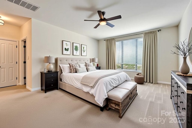 5237 Afterglow Ave, Concord, NC 28025 - bedroom with light carpet and a ceiling fan