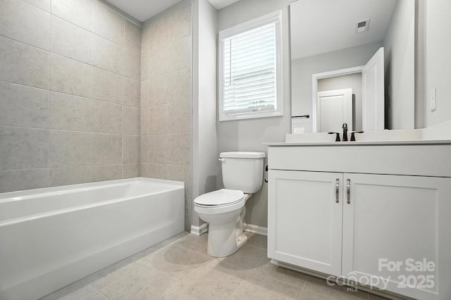 9945 Cask Way, Huntersville, NC 28078 - full bath featuring vanity, tile patterned floors, and tub / shower combination