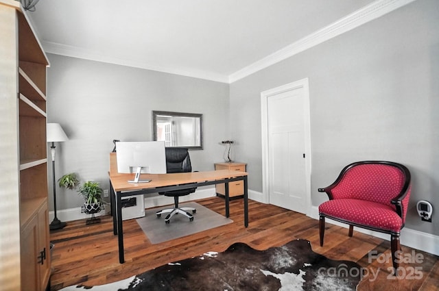 5005 Craftsman Ridge Dr, Matthews, NC 28104 - office space featuring crown molding and wood finished floors