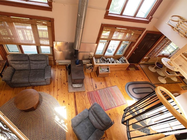 1090 Woolyshot Branch Rd, Hot Springs, NC 28743 - living room with wood finished floors