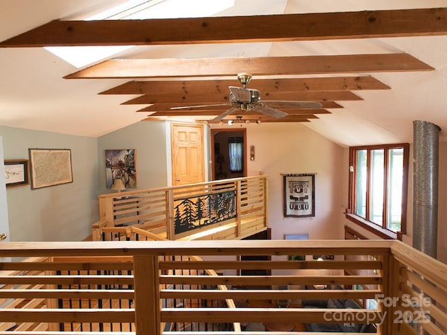 1090 Woolyshot Branch Rd, Hot Springs, NC 28743 - stairs with ceiling fan