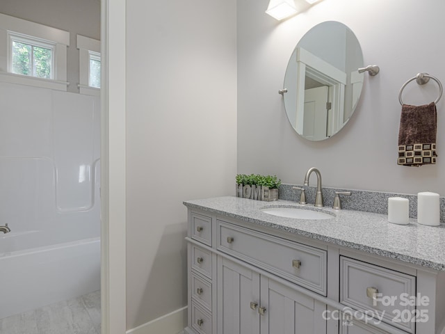 62 Sharp Rd W, Black Mountain, NC 28711 - full bathroom with vanity and shower / tub combination