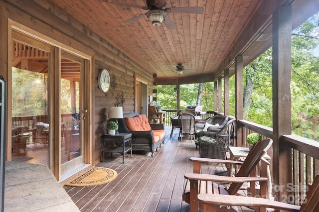 178 Anglers Way, Lake Lure, NC 28746 - sunroom / solarium with ceiling fan and healthy amount of natural light
