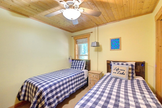 178 Anglers Way, Lake Lure, NC 28746 - carpeted bedroom with wooden ceiling, ceiling fan, and crown molding
