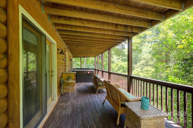 178 Anglers Way, Lake Lure, NC 28746 - view of wooden deck
