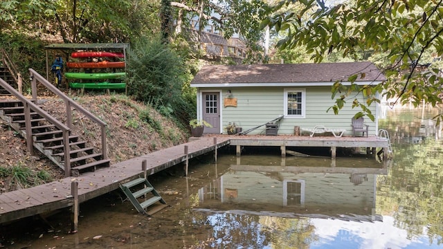 178 Anglers Way, Lake Lure, NC 28746 - rear view of property featuring stairs and a water view