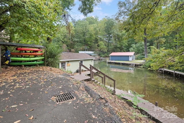 178 Anglers Way, Lake Lure, NC 28746 - view of yard featuring a boat dock and a water view