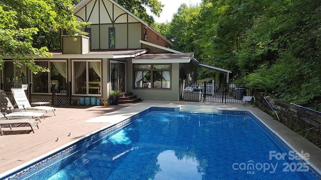1504 Red Marble Rd, Andrews, NC 28901 - rear view of house featuring a wooden deck and a patio area