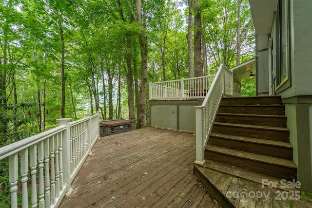 1504 Red Marble Rd, Andrews, NC 28901 - wooden deck featuring stairway