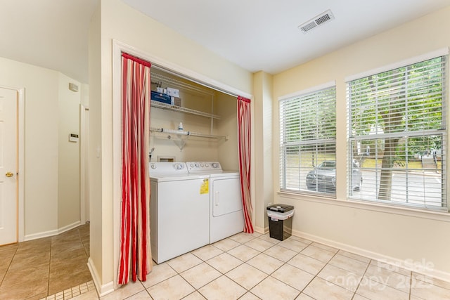 1250 Maple Shade Ln, Charlotte, NC 28270 - washroom with independent washer and dryer and light tile patterned floors