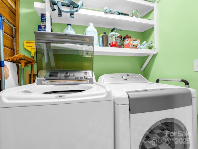116 Chalet Rd, Lake Lure, NC 28746 - laundry area with separate washer and dryer