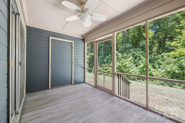 248 Pointe Cir, Rock Hill, SC 29732 - unfurnished sunroom featuring a ceiling fan