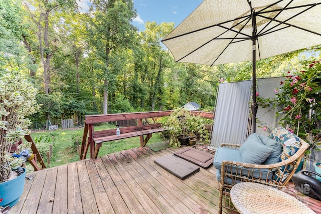 57 Patton Ct SE, Concord, NC 28025 - wooden deck featuring an outdoor living space and a yard