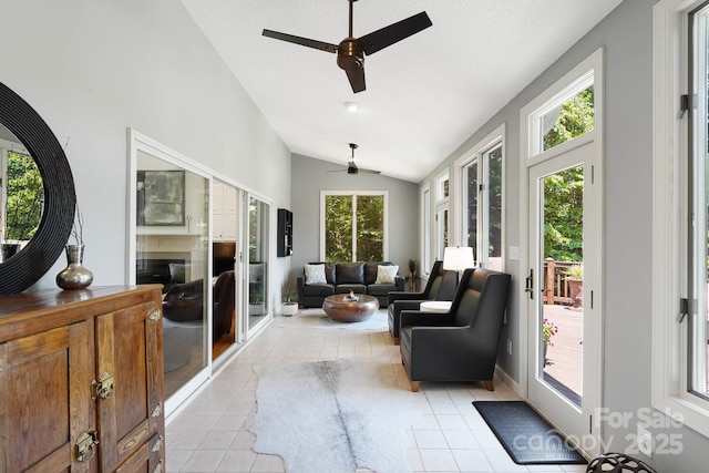 7040 Hyde St, Sherrills Ford, NC 28673 - sunroom / solarium featuring lofted ceiling and french doors