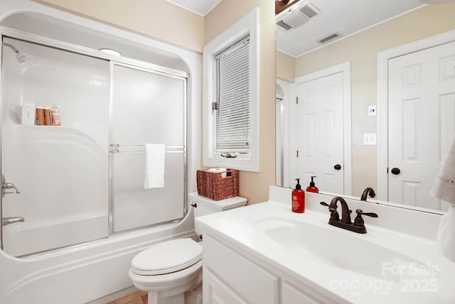 7040 Hyde St, Sherrills Ford, NC 28673 - full bath featuring vanity and enclosed tub / shower combo