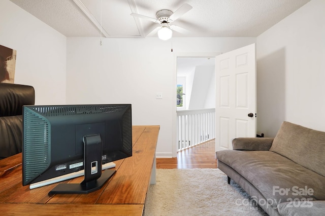 7040 Hyde St, Sherrills Ford, NC 28673 - living room with attic access, ceiling fan, and wood finished floors