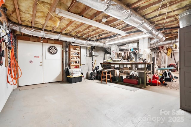 7040 Hyde St, Sherrills Ford, NC 28673 - unfinished below grade area featuring a workshop area and electric panel