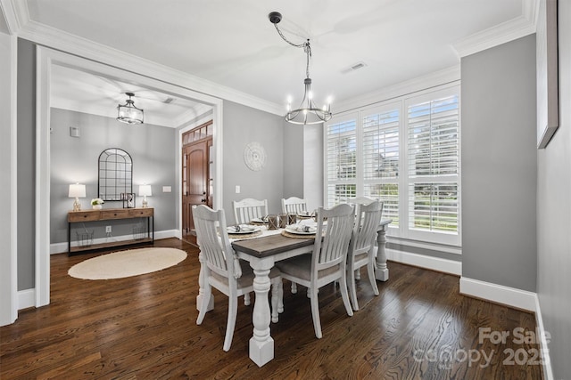 835 Misty Arbor Frd Unit 76, Clover, SC 29710 - dining area with a chandelier, wood finished floors, and crown molding