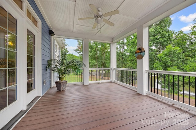 835 Misty Arbor Frd Unit 76, Clover, SC 29710 - wooden terrace featuring ceiling fan