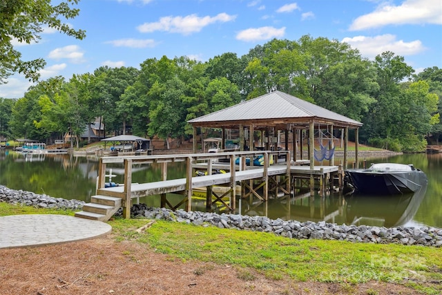 835 Misty Arbor Frd Unit 76, Clover, SC 29710 - dock area with a water view and boat lift