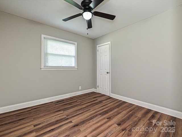 159 Valleydale Dr, Gastonia, NC 28056 - empty room with dark wood-style flooring and a ceiling fan