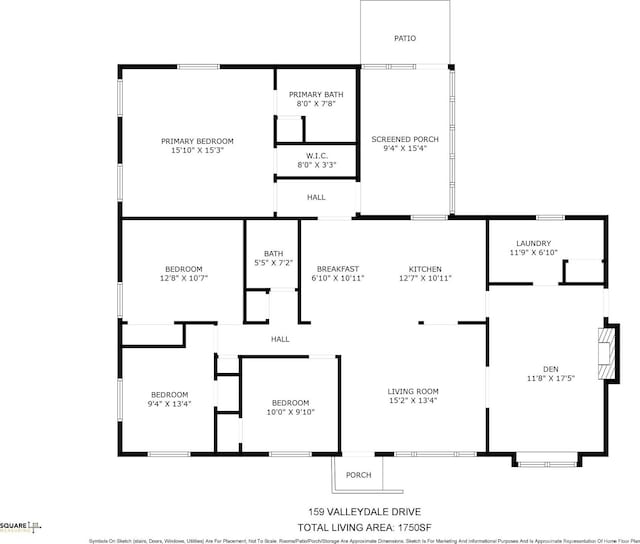 159 Valleydale Dr, Gastonia, NC 28056 - view of floor plan / room layout
