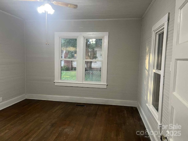 325 N Caldwell Ave, Newton, NC 28658 - unfurnished room featuring ornamental molding and dark wood-style floors