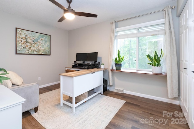 14 New Bern Dr, Fletcher, NC 28732 - office space with wood finished floors and ceiling fan