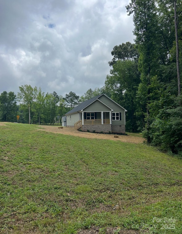 32967 Poplar Lane Rd, Albemarle, NC 28001 - view of green lawn with covered porch