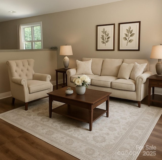 32967 Poplar Lane Rd, Albemarle, NC 28001 - living area featuring wood finished floors and baseboards