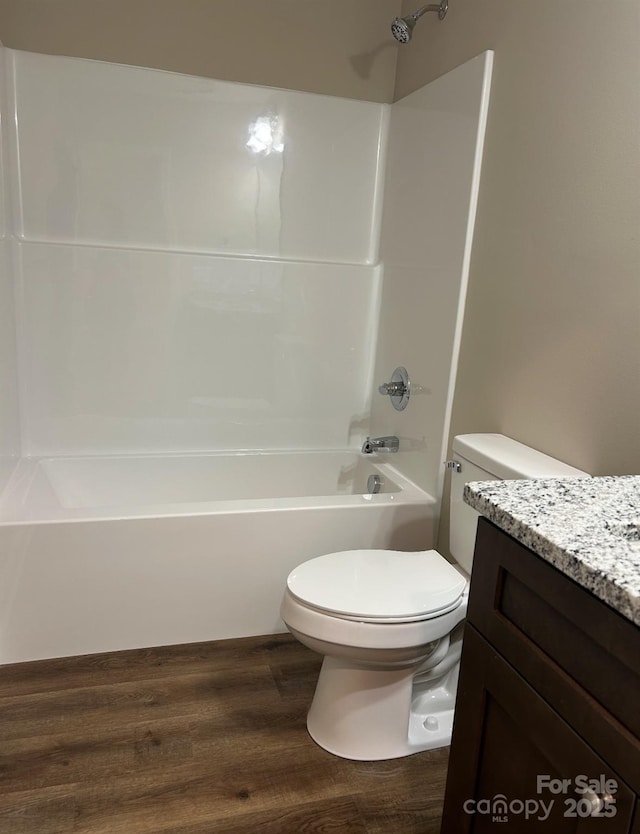 32967 Poplar Lane Rd, Albemarle, NC 28001 - full bath featuring wood finished floors, vanity, and shower / washtub combination