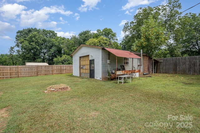 700 Perkins St, Lowell, NC 28098 - view of outbuilding featuring a fenced backyard