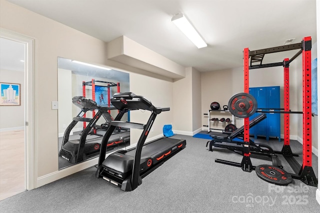 4552 Sawgrass Ct, Denver, NC 28037 - exercise area with baseboards and carpet floors