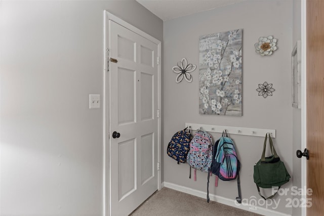 10108 Starwood Dr Unit 13, Charlotte, NC 28215 - mudroom featuring carpet floors and baseboards