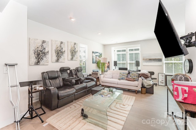 334 Chattooga Way, Charlotte, NC 28211 - living area with light wood-style floors and recessed lighting