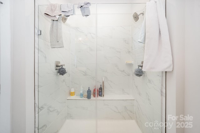 334 Chattooga Way, Charlotte, NC 28211 - bathroom with a marble finish shower