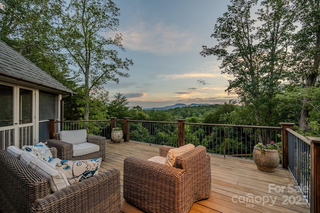650 Golf Course Rd, Columbus, NC 28722 - view of wooden deck