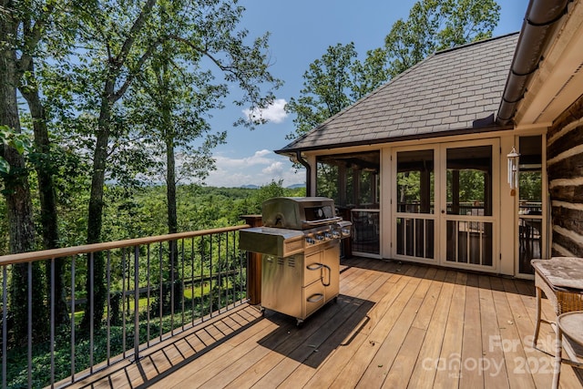 650 Golf Course Rd, Columbus, NC 28722 - wooden deck featuring area for grilling