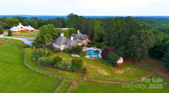 650 Golf Course Rd, Columbus, NC 28722 - view from above of property featuring a forest