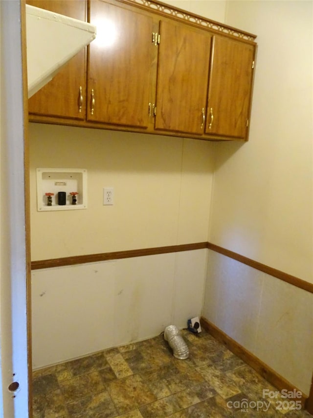 113 Dillon St, Winston Salem, NC 27107 - laundry room with cabinet space, washer hookup, and stone finish flooring
