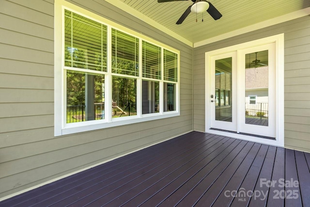 4930 Killian Crossing Dr, Denver, NC 28037 - deck featuring a ceiling fan