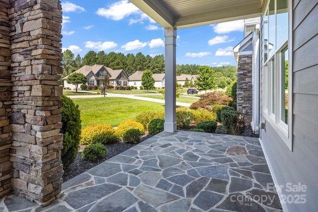 4930 Killian Crossing Dr, Denver, NC 28037 - covered porch with a residential view and a yard