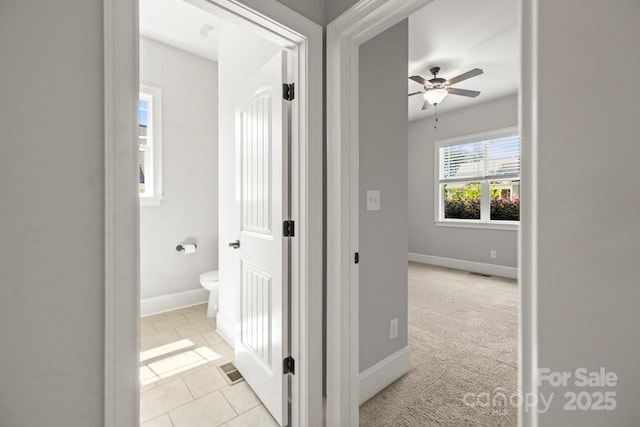 4930 Killian Crossing Dr, Denver, NC 28037 - bathroom featuring ceiling fan and tile patterned floors