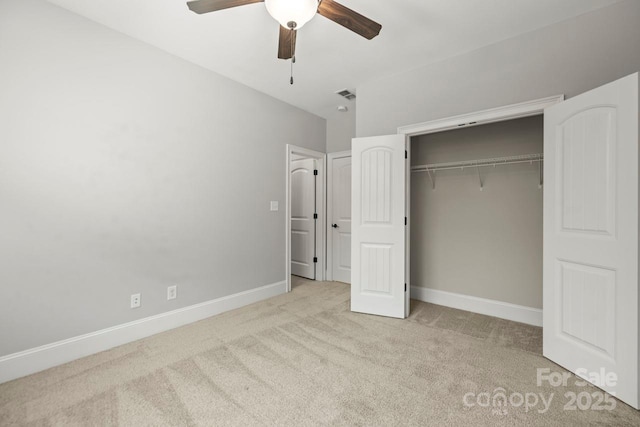 4930 Killian Crossing Dr, Denver, NC 28037 - unfurnished bedroom featuring carpet floors, a closet, and ceiling fan