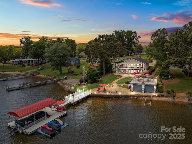 643 Lake Dr Unit 10, Lexington, NC 27292 - aerial view at dusk of a water view