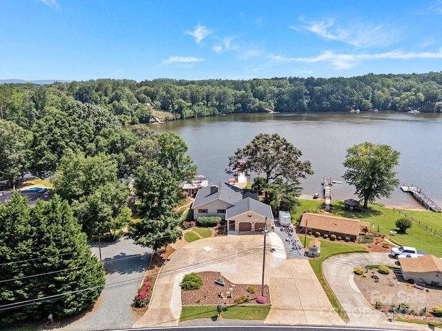643 Lake Dr Unit 10, Lexington, NC 27292 - drone / aerial view of a large body of water and a heavily wooded area